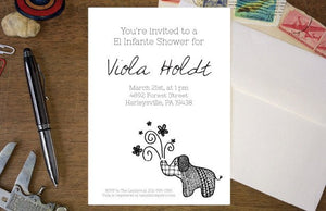 El Infante Baby Shower Invite - Ladybug Notes