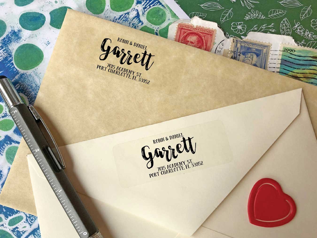 Garrett Brush Calligraphy Address Labels, Wedding Labels - Ladybug Notes