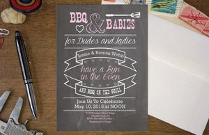 Dudes & Ladies BBQ Baby Shower Invite - Ladybug Notes