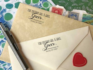 Greer Calligraphy Return Address Labels, Wedding Address Labels - Ladybug Notes