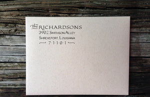 Home Sweet Home Calligraphy Return Address Labels - Ladybug Notes