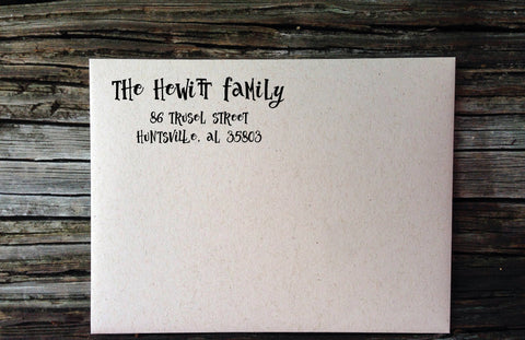 Hewitt Family Return Address Labels - Ladybug Notes