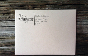 Pendergrass Script Return Address Labels - Ladybug Notes