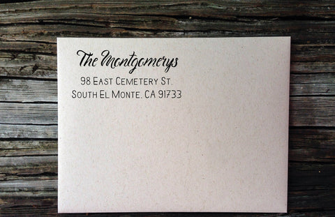 Martha Calligraphy Address Labels, Wedding Invitation Labels - Ladybug Notes