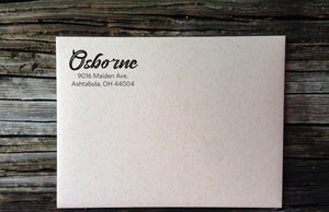 Osborne Calligraphy Address Labels, Custom Return Address Labels - Ladybug Notes