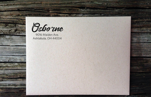 Osborne Calligraphy Address Labels, Custom Return Address Labels - Ladybug Notes