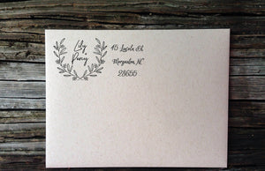 Wreath Return Address Labels - Ladybug Notes